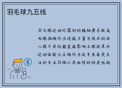 羽毛球九五线